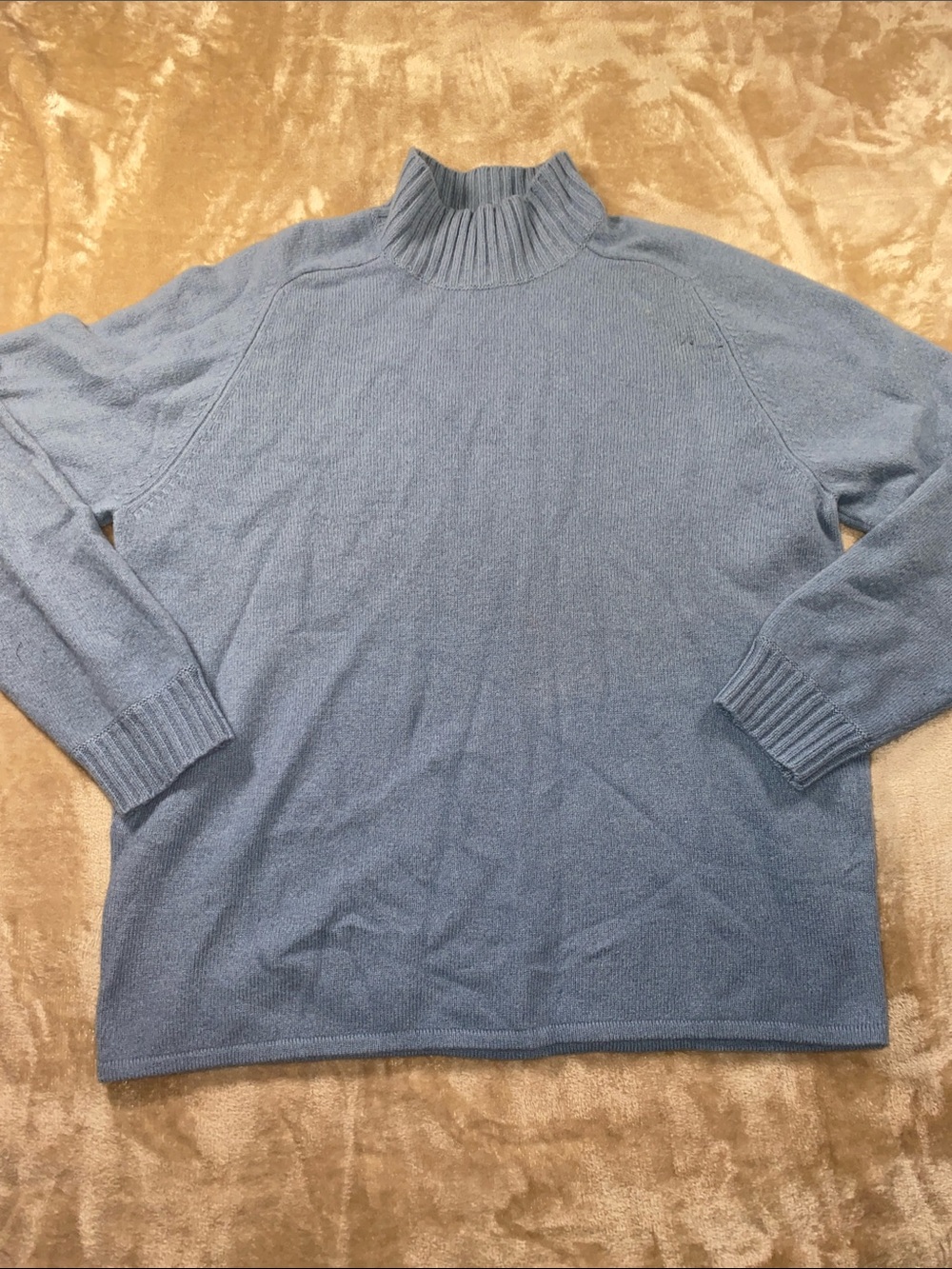 J. Crew mock turtleneck lambs Wool Periwinkle Light Blue Sweater